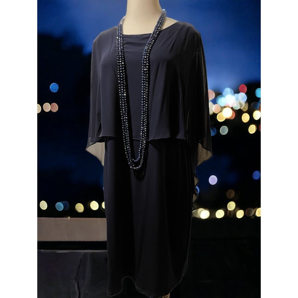 Glamour Size 18W Navy Evening Short Dress